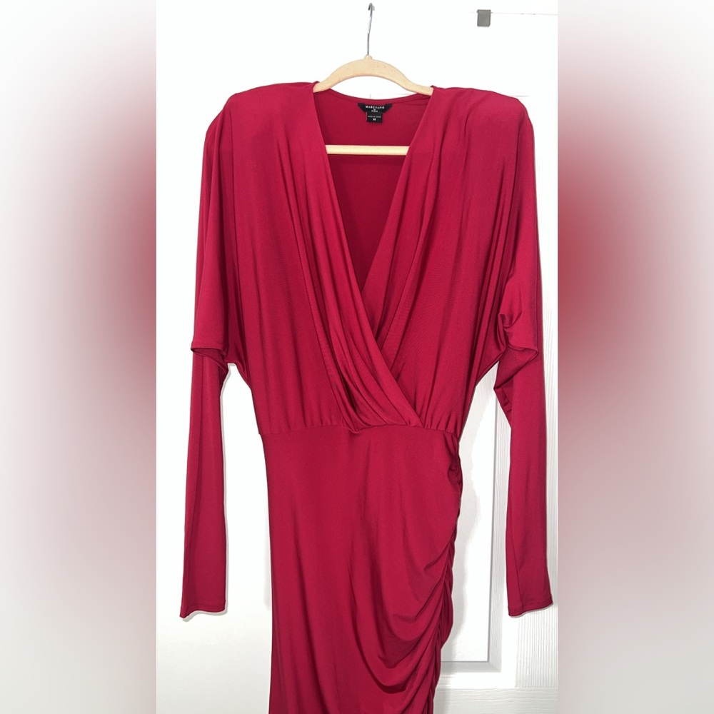 Guess by Marciano Burgundy Long Sleeve Dress - Picture 6 of 8